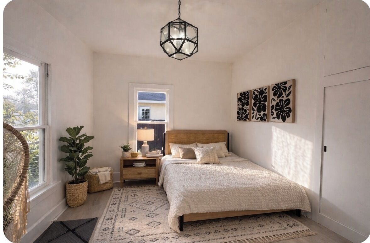 3 soverom, skrivebord og wi-fi (inkludert)