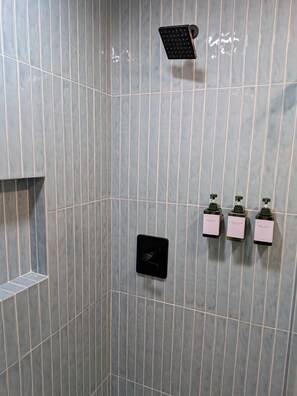 Shower, hair dryer, towels, soap - Lakefront Masters Retreat: Newly Renovated (McCormick)