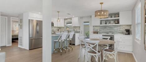 Microwave, oven, stovetop, dishwasher
