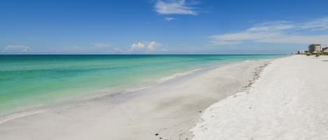 Sun-loungers, beach towels