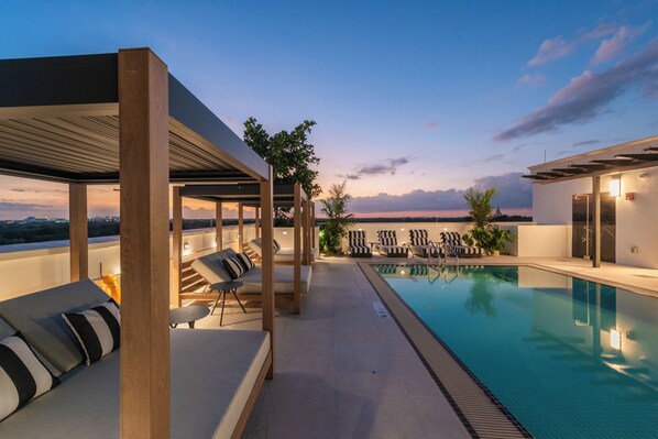 A heated pool