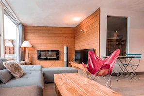 Living area - 14th floor, terrace, tv, 95m², Les Arcs (Les Arcs)