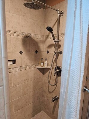 Hair dryer, towels
