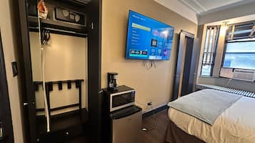 Blackout drapes, iron/ironing board, free WiFi