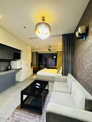 Living area - OnlyStay Villa Vista Supernova (Noida)