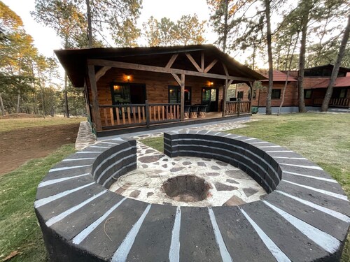 LOG CABIN IN THE FOREST OF MAZAMITLA