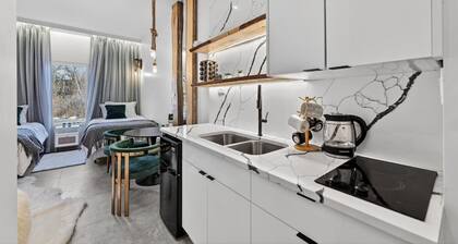 Cozy Modern Studio Near Lake • Porch & Fire Pit