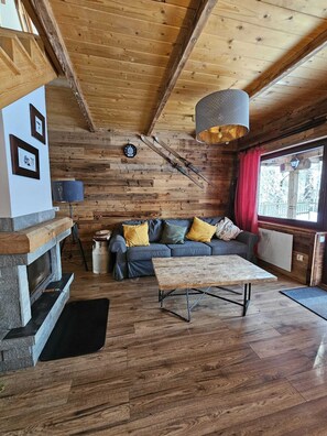 Chalet | Living area | Flat-screen TV, fireplace - Mountain Shelter CH41 (Zakopane)