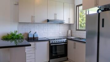Microondas, horno y placa de cocina