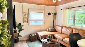 Smart TV, fireplace, stereo