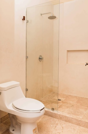 Shower, hair dryer, towels - Bajo Cielo: Jungle-View Terrace with Private Pool (Tulum)