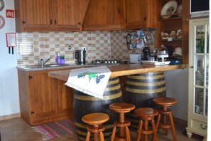 Coffee/tea maker, fridge, microwave, oven - Rural Cottage with Sea View (Feteira)