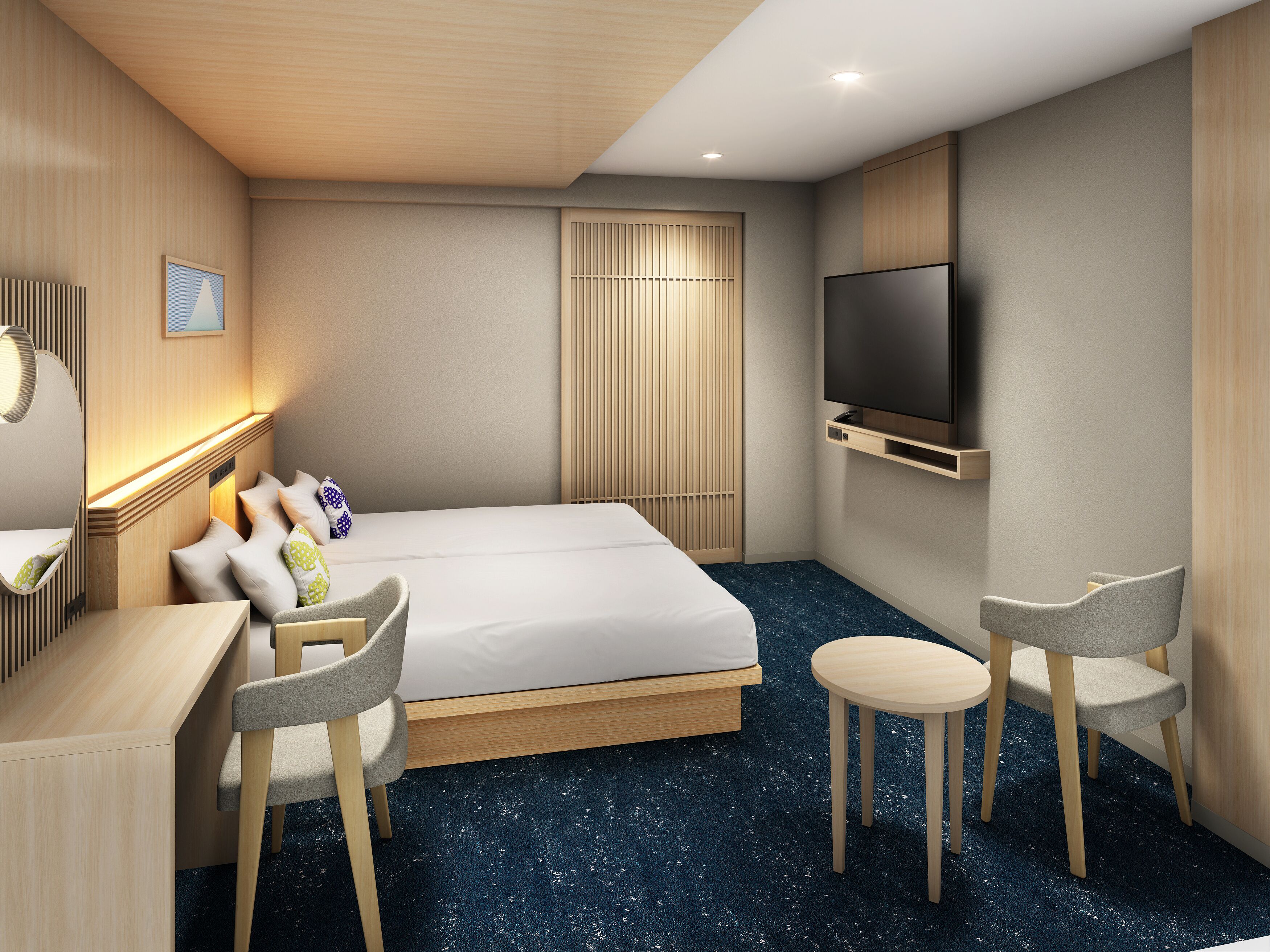 Deluxe Double Room, 1 King Bed, Non Smoking, Mountain View | In-room safe, blackout drapes, iron/ironing board, free WiFi