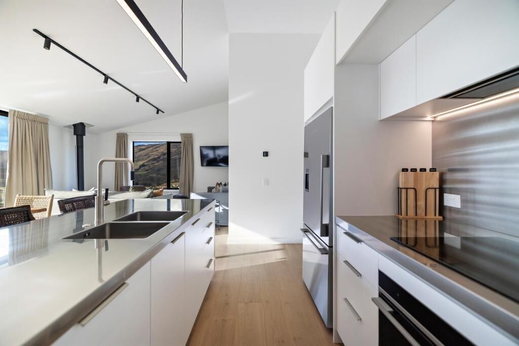 Maison Standard, vue montagne | Cuisine privée | Réfrigérateur, micro-ondes, four, plaque de cuisson