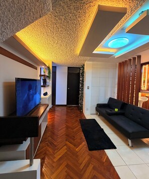 Smart TV - Modern and fully equipped apartment with outdoor area and small barbecue (Arequipa)