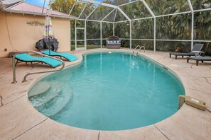 A heated pool - Relaxing SW Cape Coral Retreat with Screened Lanai, Heated Pool & Tropical Outdoor Living! (Cape Coral)