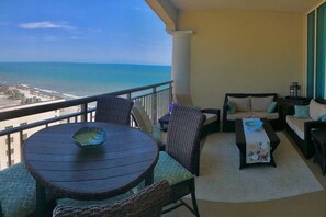 Outdoor dining - 1502 True North 3 BR 3 BA Ocean View Condo (North Myrtle Beach)