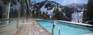 Outdoor pool, a heated pool - Snowbird Iron Blosam Alpine Retreat - Ski-In/Ski-Out + Heated Pool & Hot Tub (Snowbird)