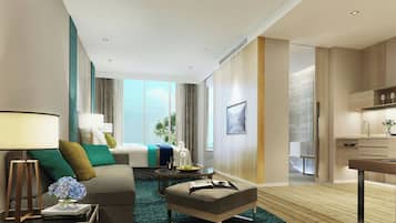 Ropa de cama de alta calidad y minibar