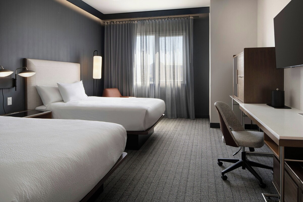 Room, 2 Queen Beds | Hypo-allergenic bedding available, pillowtop beds, in-room safe, desk