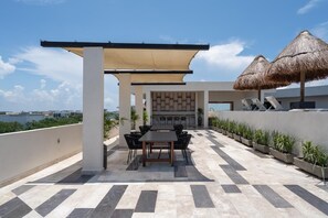Outdoor dining - New and elegant apartment Aldea Zama 2 bedrooms (Tulum)