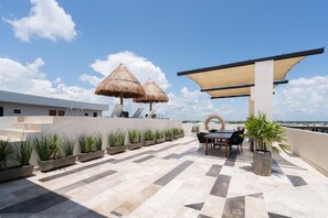 Outdoor dining - New and elegant apartment Aldea Zama 2 bedrooms (Tulum)