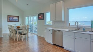 Dining - Dock Holiday: 8BR Soundfront Home w/ Hot Tub, Ocean Views & Dock (North Topsail Beach)
