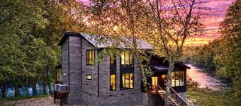 Riverside Retreat with Hot Tub, Riverfront, Sleeps 14