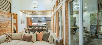 Riverside Retreat with Hot Tub, Riverfront, Sleeps 14