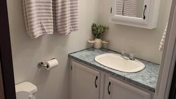 Doccia, asciugamani, carta igienica