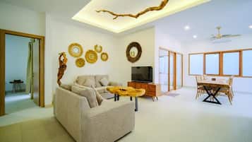 Villa, 5 Bedrooms, Private Pool | Living area | Flat-screen TV