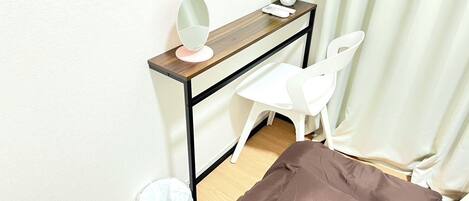 Family Apartment, City View | Desk, laptop workspace, blackout drapes, iron/ironing board