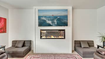 Télévision, cheminée