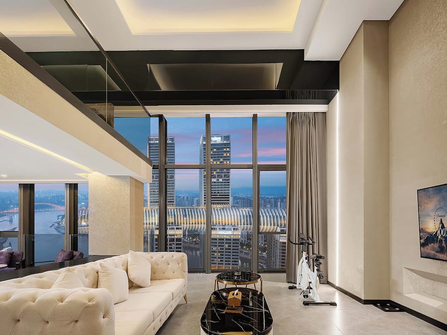 Chambre Sénior avec lits jumeaux, vue fleuve | Vue de la chambre