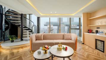 Superior Twin Room, River View | Down comforters, blackout drapes, soundproofing, iron/ironing board