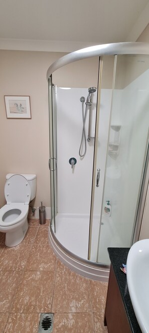 Shower, towels, toilet paper - Studio unit in (Waiwera)