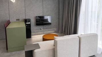 Standard Room, City View | Ruang tamu | 20 inci televisyen LED dengan kabel