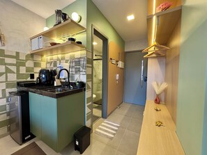舒适开间, 城市景观 | 遮光窗帘、熨斗/熨衣板、免费 WiFi