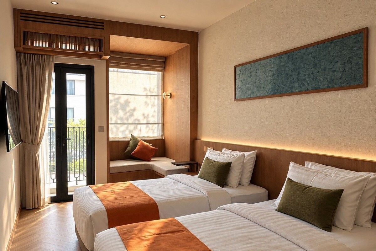 Superior Twin Room, Balcony | Minibar, in-room safe, laptop workspace, WiFi (free)