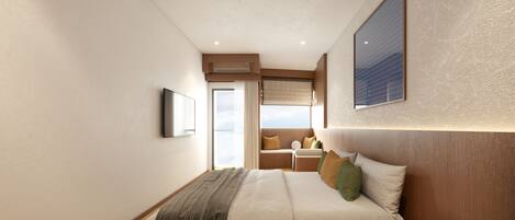 In-room safe, laptop workspace, blackout curtains, iron/ironing board