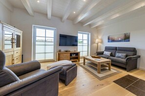 Smart-TV, Kamin, Bücher