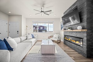 Smart-tv en een open haard