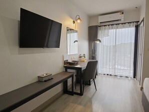 In-room safe, desk, blackout curtains, soundproofing