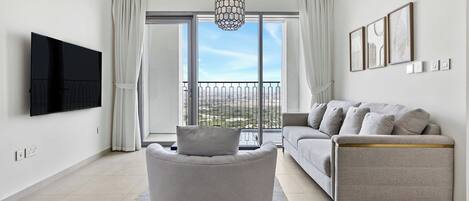 Apartamento Deluxe, balcón, vistas al desierto | Zona de estar