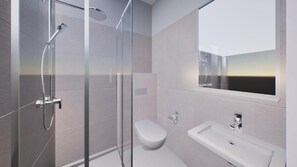 Shower, hair dryer, towels, soap - Schloss Hotel Zeillern (Zeillern)