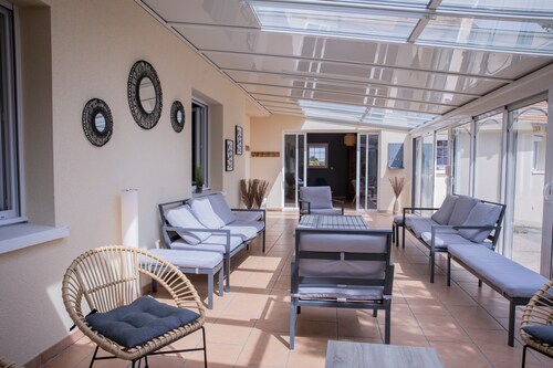 Maison de vacances « L'Escale des Copains » avec piscine privée, terrasses et Wi-Fi