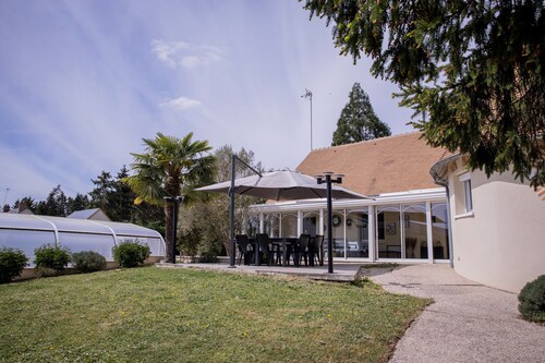 Maison de vacances « L'Escale des Copains » avec piscine privée, terrasses et Wi-Fi