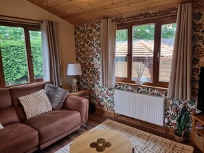 Cabin, 2 Bedrooms, Accessible, Balcony | Living area - Luxury log Cabin With hot Tub- York (York)