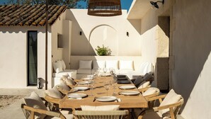 Outdoor dining - Domaine Mas Lafleur - Mas Provençal for 12 people - Swimming pool & large garden (Châteaurenard)