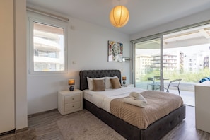 Apartment, 1 Double Bed with Sofa bed, Kitchen, City View | Egyptian cotton sheets, premium bedding, individually decorated - Starlet 1-BR Apt. & Pool in Larnaca (Larnaca)